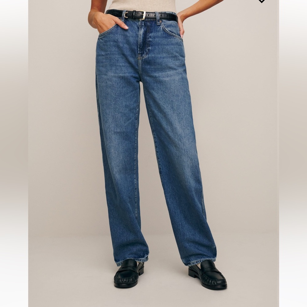 Reformation Val 90s Mid Rise Straight Jeans